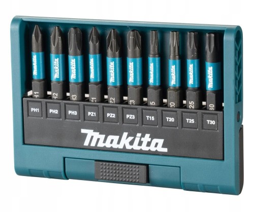 Zestaw bitów Udarowych Makita E-12011 Impact Black 10 szt. PH PZ TX Długie