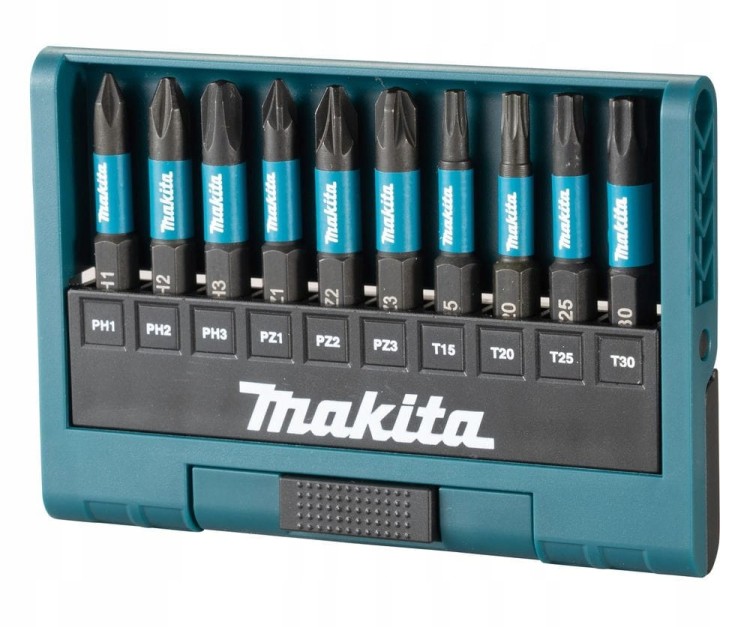 Zestaw bitów Udarowych Makita E-12011 Impact Black 10 szt. PH PZ TX Długie