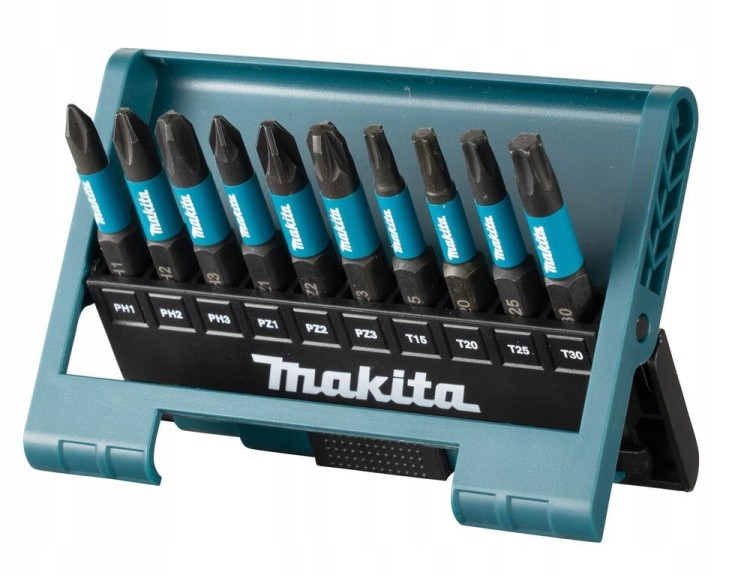 Zestaw bitów Udarowych Makita E-12011 Impact Black 10 szt. PH PZ TX Długie