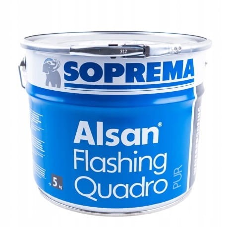 SOPREMA ALSAN FLASHING QUADRO 5KG RAL 7040 ŻYWICA POLIURETANOWO-BITUMICZNA