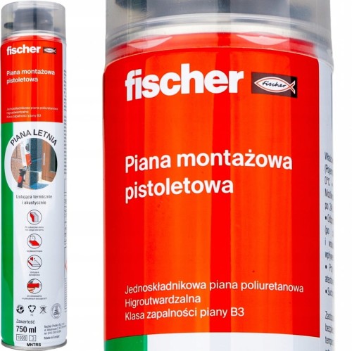 Piana Fischer LETNIA 750ml pianka montażowa pistoletowa poliuretanowa