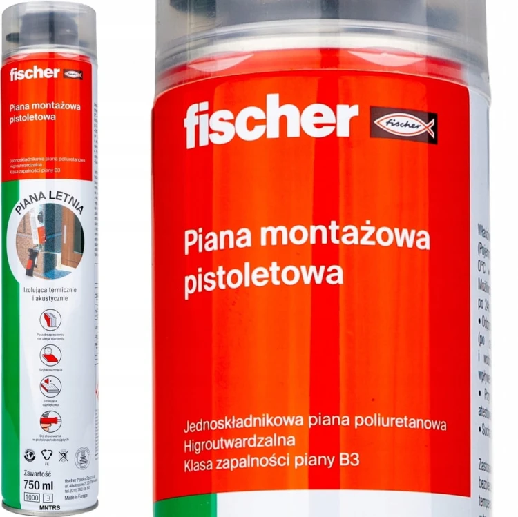 Piana Fischer LETNIA 750ml pianka montażowa pistoletowa poliuretanowa