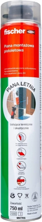 Piana Fischer LETNIA 750ml pianka montażowa pistoletowa poliuretanowa