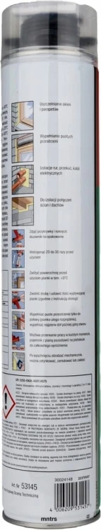 Piana Fischer LETNIA 750ml pianka montażowa pistoletowa poliuretanowa