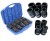 KLUCZE NASADOWE UDAROWE KUTE CR-V 17-41mm 1" Zestaw 10szt. FALON-TECH