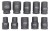 KLUCZE NASADOWE UDAROWE KUTE CR-V 17-41mm 1" Zestaw 10szt. FALON-TECH