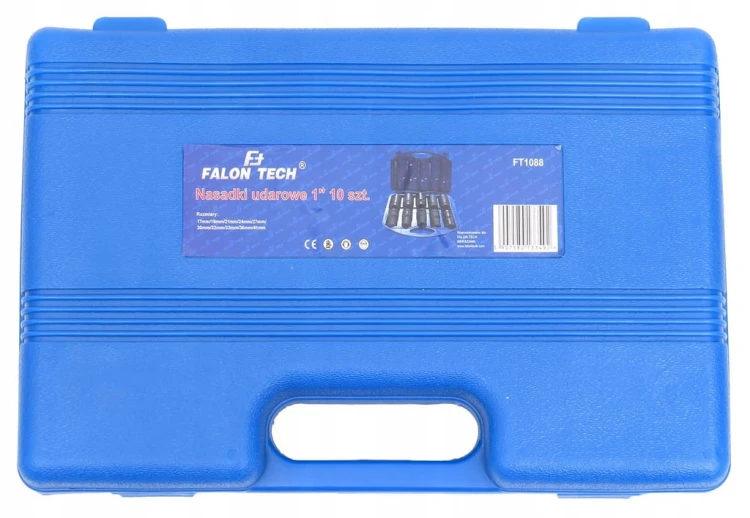 KLUCZE NASADOWE UDAROWE KUTE CR-V 17-41mm 1" Zestaw 10szt. FALON-TECH