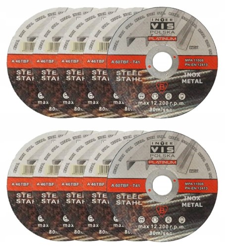 10 szt TARCZA TARCZE DO CIĘCIA METALU STALI 125x1 INOX MOCNE