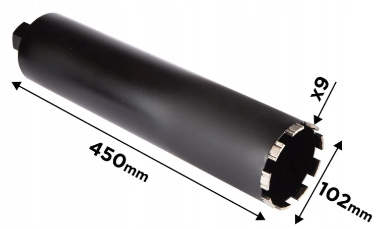 GRAPHITE OTWORNICA DIAMENTOWA DO WIERTNICY 58G540 102×450MM×9T 57H862