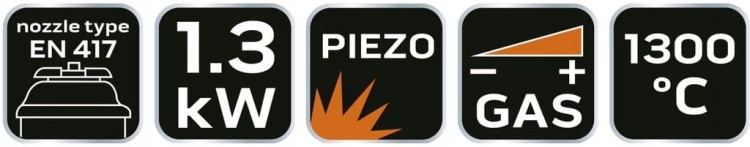 NEO 20-040 Palnik gazowy nakręcany + 2 naboje z gazem butan, 227g