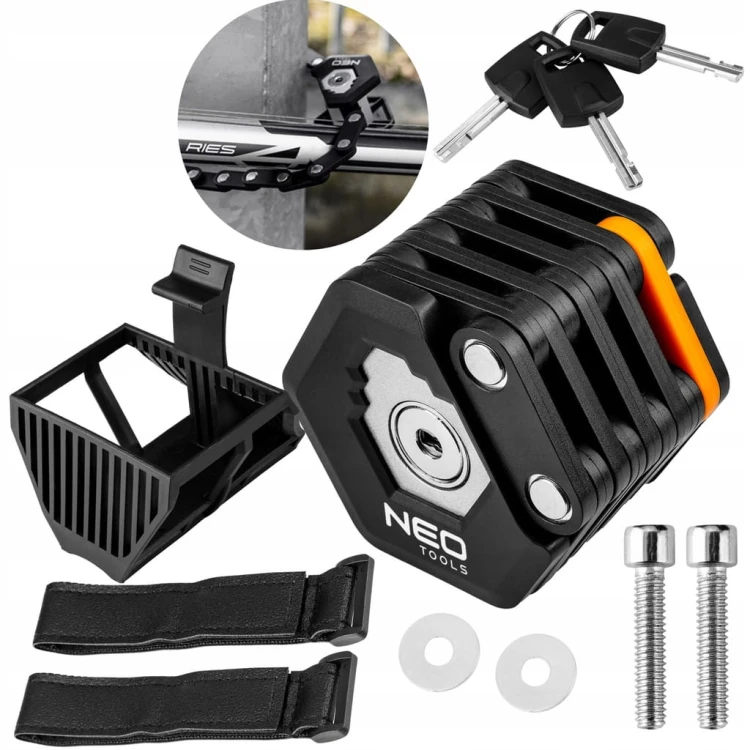 Zabezpieczenie roweru zapięcie rowerowe na klucz NEO TOOLS 91-006