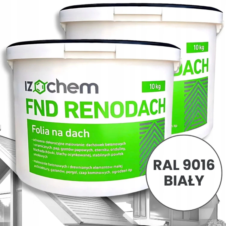 RENODACH IZOCHEM FOLIA RENOWACJA W PŁYNIE DACHOWA BIAŁY RAL 9016 20 KG