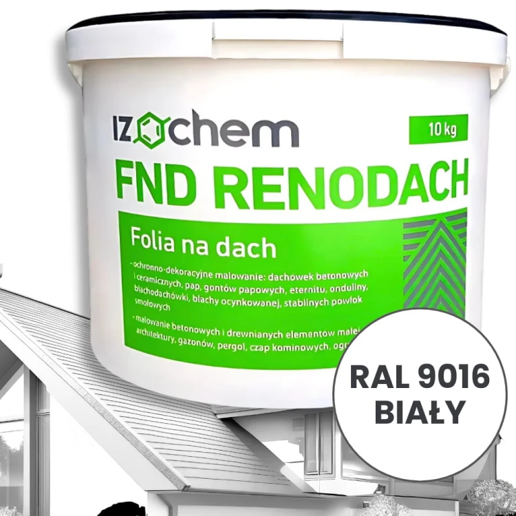RENODACH IZOCHEM FOLIA RENOWACJA W PŁYNIE DACHOWA BIAŁY RAL 9016 20 KG