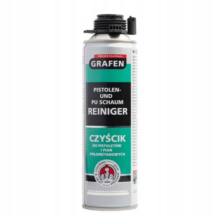 GRAFEN CZYŚCIK ZMYWACZ CLEANER DO PIANY PIANKI MONTAŻOWEJ PISTOLETU 500ml