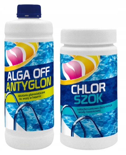 Zestaw ALGA OFF ANTYGLON 1L + CHLOR SZOK 1KG GAMIX