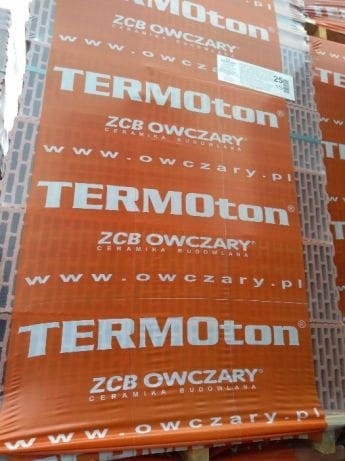 Pustaki Ceramiczne bloczki pustak Owczary Termoton Porotherm P25 P+W