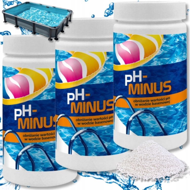 CHEMIA BASENOWA OBNIŻENIE PH MINUS PH- DO BASENU REGULATOR WODY GAMIX 4,5KG