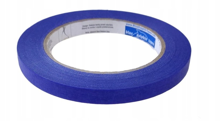 TAŚMA NIEBIESKA MALARSKA papierowa do odcinania BLUE DOLPHIN 10mm x 50m