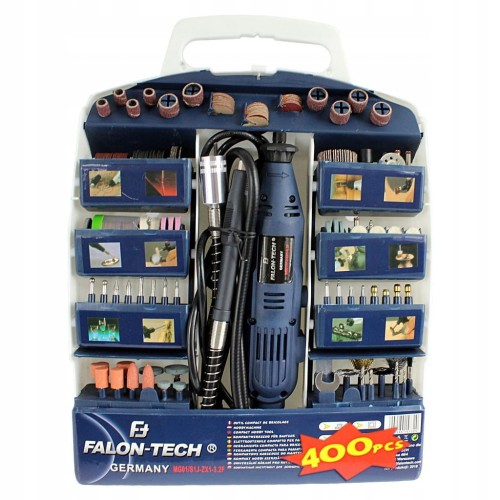Falon-Tech Miniszlifierka 270W FREZARKA 400 akcesoriów