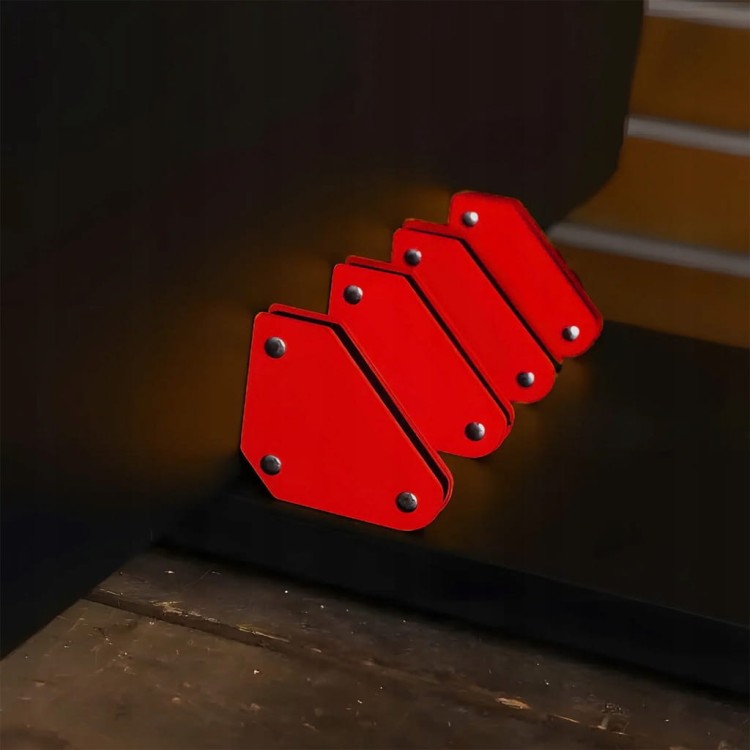 KĄTOWNIK MAGNETYCZNY SPAWALNICZY ZESTAW 6 SZT. WYTRZYMAŁCH KĄTOWNIKÓW 45 90