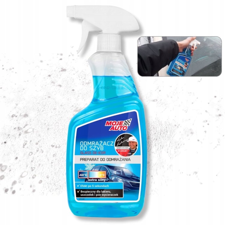 Odmrażacz do Szyb Moje Auto -60°C Atomizer 650ml + SKROBACZKA DO LODU