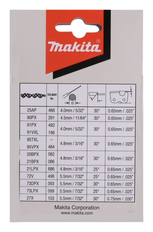 MAKITA Łańcuch tnący 40 cm 3/8" 1,1 mm 56Z do DUC407 UC4041A 191H03-4