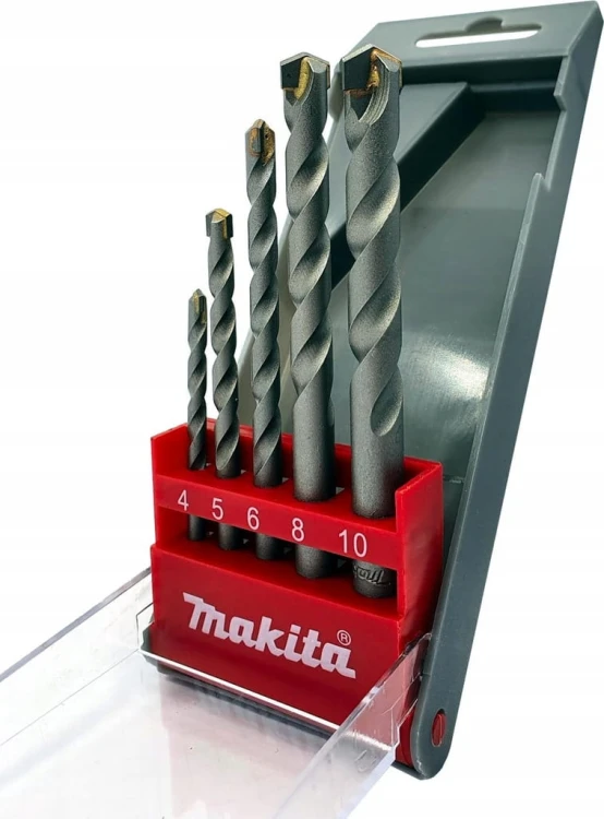 Makita zestaw wierteł WIDIOWYCH CYLINDRYCZNYCH do betonu 4-10mm D-05175