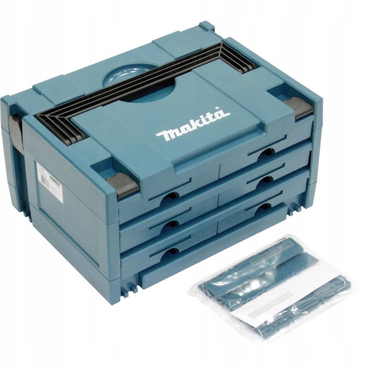 SKRZYNKA WALIZKA MAKPAC ORGANIZER Z SZUFLADAMI 3X2 MAKITA P-84333