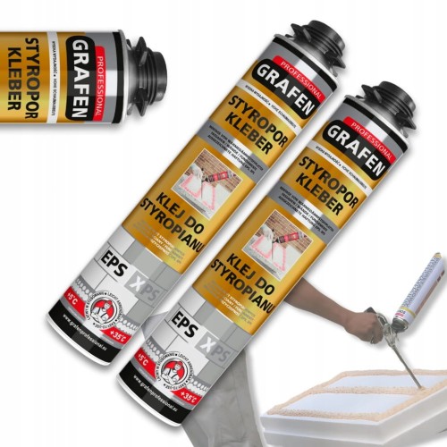 2x Klej do styropianu XPS EPS GRAFEN PROFESSIONAL PIANA PIANOKLEJ 750 ml