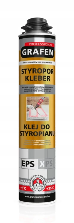 2x Klej do styropianu XPS EPS GRAFEN PROFESSIONAL PIANA PIANOKLEJ 750 ml