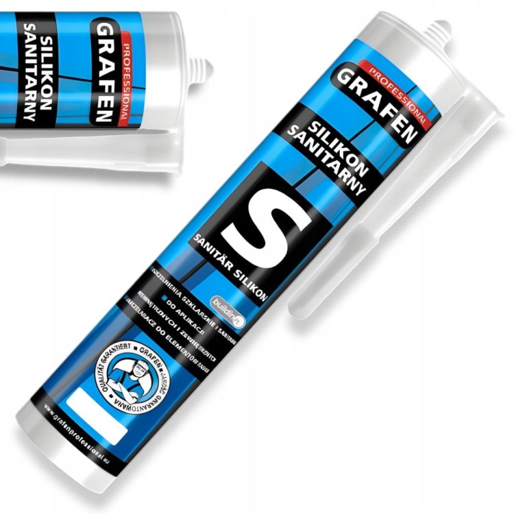 SILIKON SANITARNY GRAFEN 280ML BIAŁY AC WC USZCZELNIACZ GRZYBOODPORNY