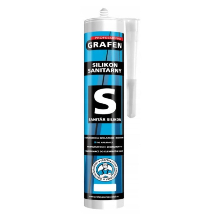 SILIKON SANITARNY GRAFEN 280ML BEZBARWNY AC WC USZCZELNIACZ GRZYBOODPORNY