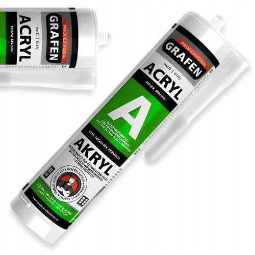 AKRYL BIAŁY 300ML USZCZELNIACZ AKRYLOWY BUDOWLANY GRAFEN PROFESSIONAL