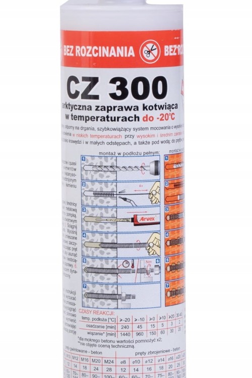 ARVEX KOTWA CHEMICZNA ZIMOWA CZ 300 BEZ STYRENU 300ML ARCTIC CPS DO -20° C