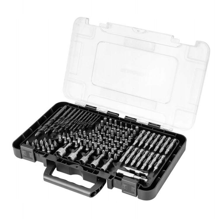 Zestaw wierteł bitów nasadki 120 el. WIERTŁA DO METALU GRAPHITE 56H623