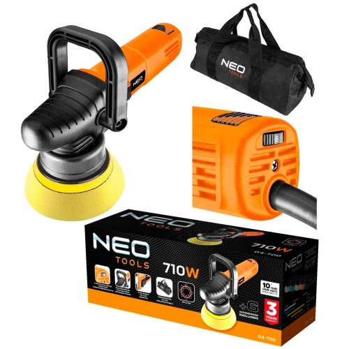 NEO POLERKA SAMOCHODOWA SZLIFIERKA DUAL ACTION 710W 125mm REGULACJA OBR.