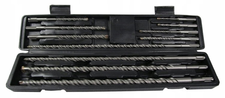 WIERTŁA 5-20 mm WIERTŁO DO BETONU SDS+ ZESTAW W WALIZCE 11 SZT. - MF200811