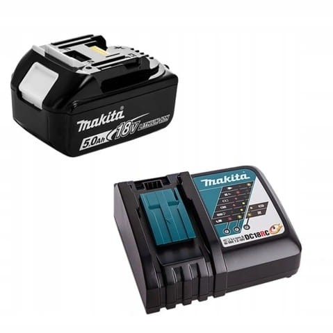 SZLIFIERKA KĄTOWA MAKITA 125MM AKUMULATOR 5,0Ah + ŁADOWARKA 18V DGA504RTJ1