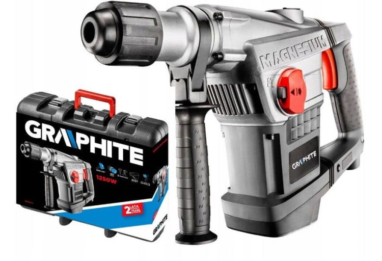 GRAPHITE MŁOT UDAROWY ELEKTRYCZNY SDS-MAX 1250W 10J kujacy WALIZKA 58G874