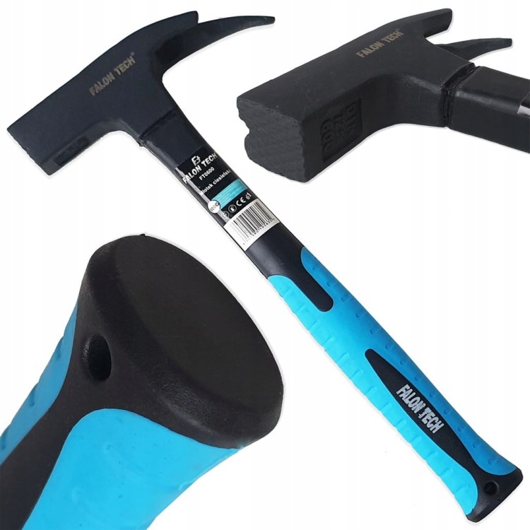 MOCNY MŁOTEK CIESIELSKI FIBERGLASS WŁÓKNO SZKLANE DEKARSKI 600g PREMIUM