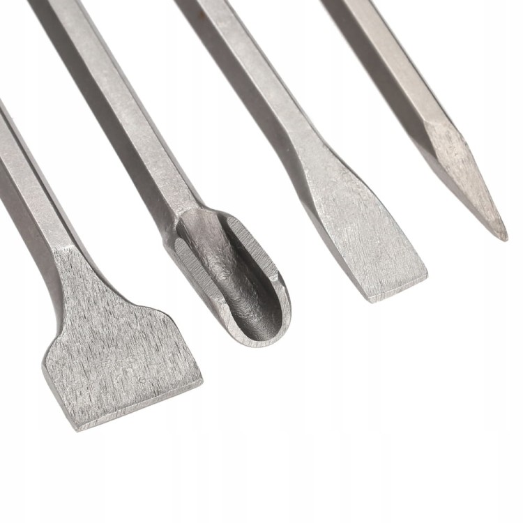 DŁUTA DO BETONU SDS PLUS + ZESTAW 4 SZTUK DŁUT MOCNE DŁUTO 250mm PRZECINAK