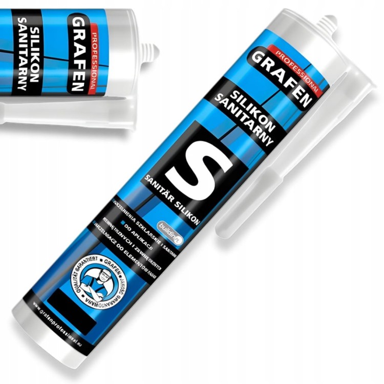 SILIKON SANITARNY GRAFEN 280ML CZARNY AC WC USZCZELNIACZ GRZYBOODPORNY