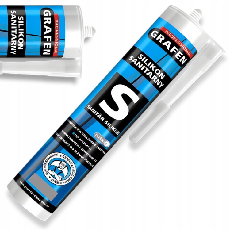 SILIKON SANITARNY GRAFEN 280ML SZARY AC WC USZCZELNIACZ GRZYBOODPORNY