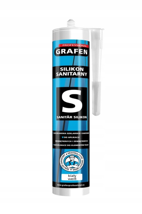 SILIKON SANITARNY GRAFEN 280ML SZARY AC WC USZCZELNIACZ GRZYBOODPORNY