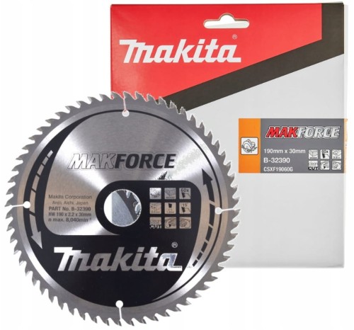Tarcza tnąca do drewna Makita do HS7611 190x30MM 60Z ORYGINALNA B-32390
