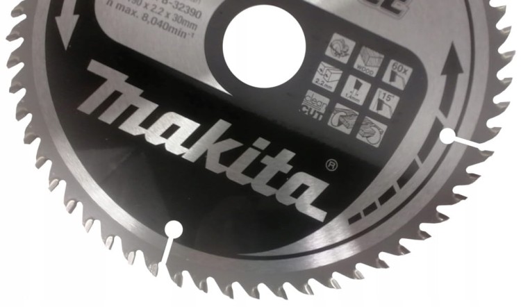 Tarcza tnąca do drewna Makita do HS7611 190x30MM 60Z ORYGINALNA B-32390