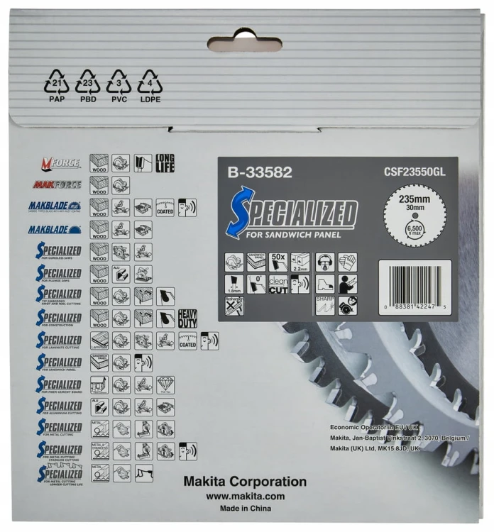 MAKITA Tarcza do paneli płyt warstwowych 235x30 mm 50Z Specialized B-33582