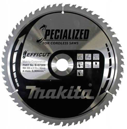 MAKITA Tarcza piła do cięcia drewna OSB 305x30 60 Zębów Efficut B-67309