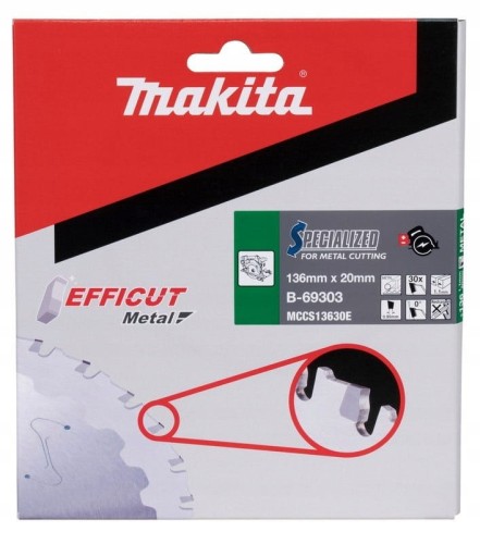 Makita tarcza piła tnąca do cięcia metalu 136x20 30 zębów Efficut B-69303