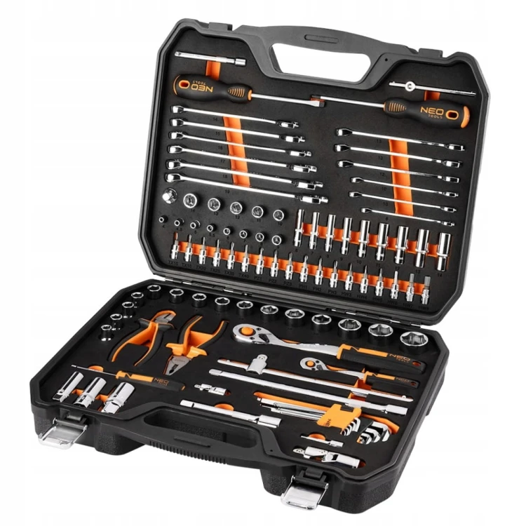ZESTAW KLUCZY NASADOWYCH CRV 1/2" 1/4" 95 ELEMENTÓW W PIANCE EVA NEO TOOLS